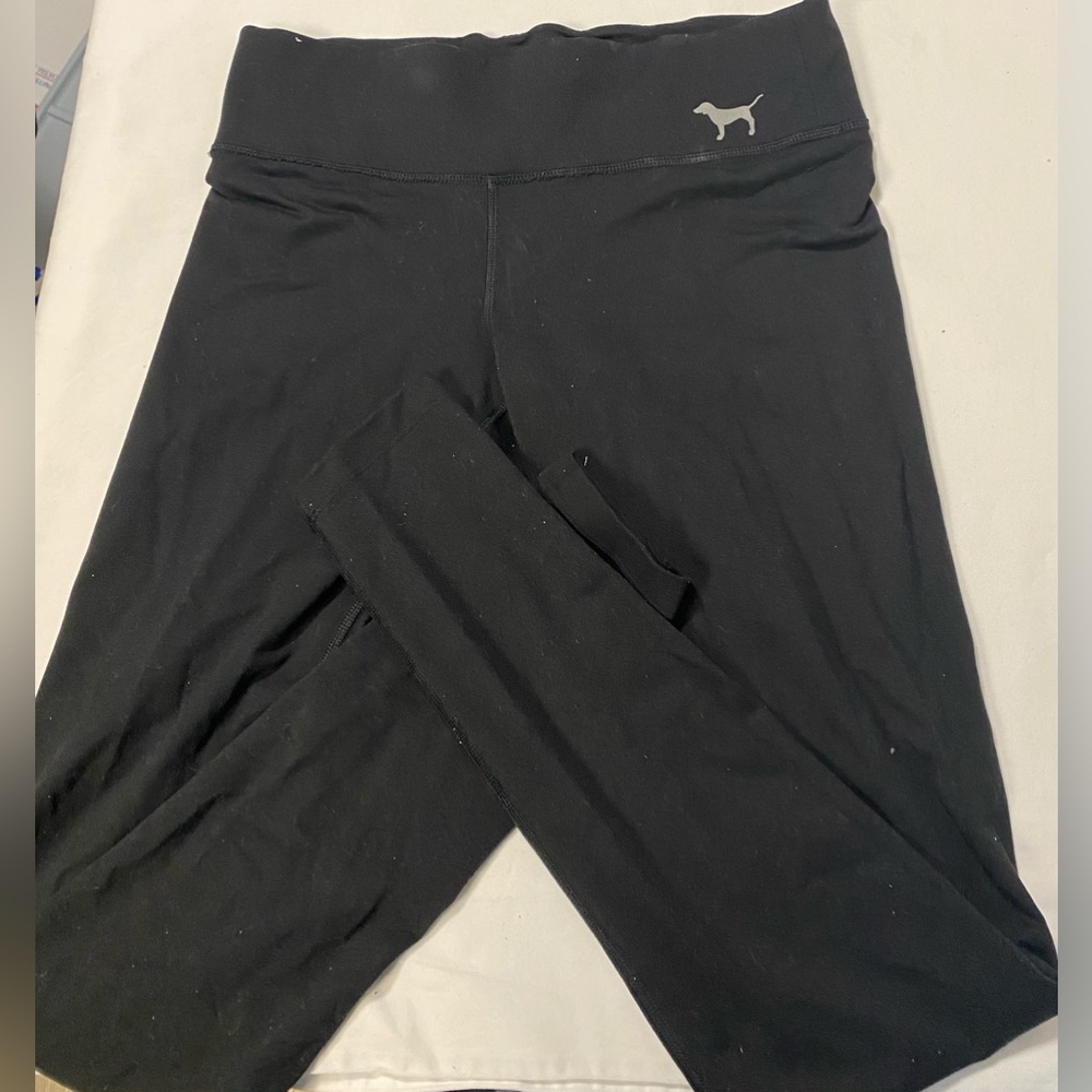 Victoria’s Secret Pink Black Leggings Size XS
